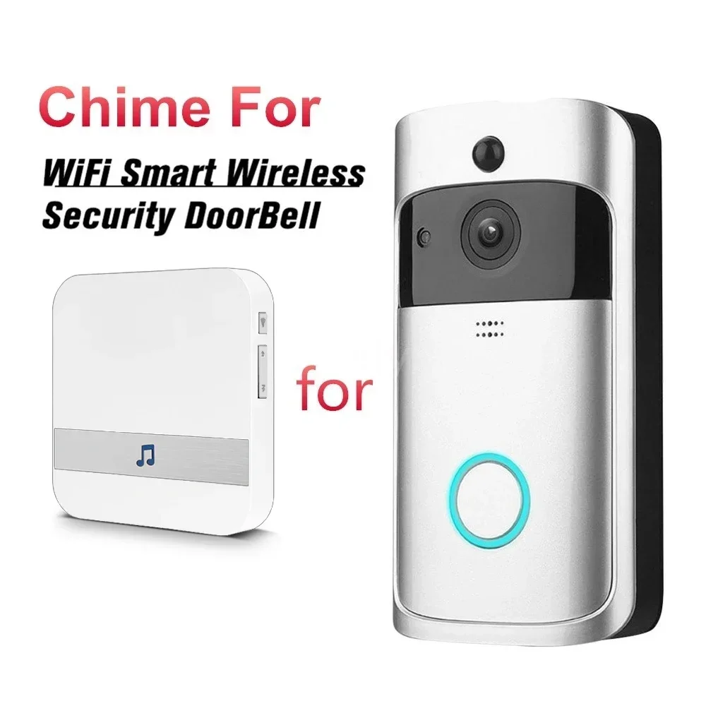 Universal Wireless WiFi Door Chime Bell, Campainha Interior Inteligente, Campainha de Vídeo Intercom, EUA, UE, UK Plug, AC 110-220V