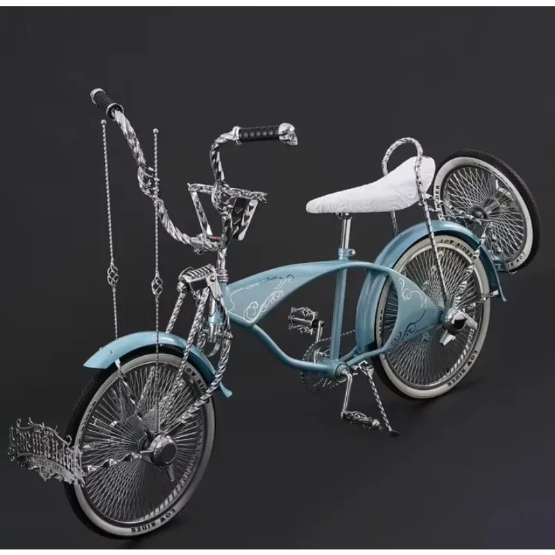 20 Inch Lowrider Retro Bicycle West Coast Chicano Style Custom Bike Single‑Speed Steel Frame Cruiser Bike for Adults
