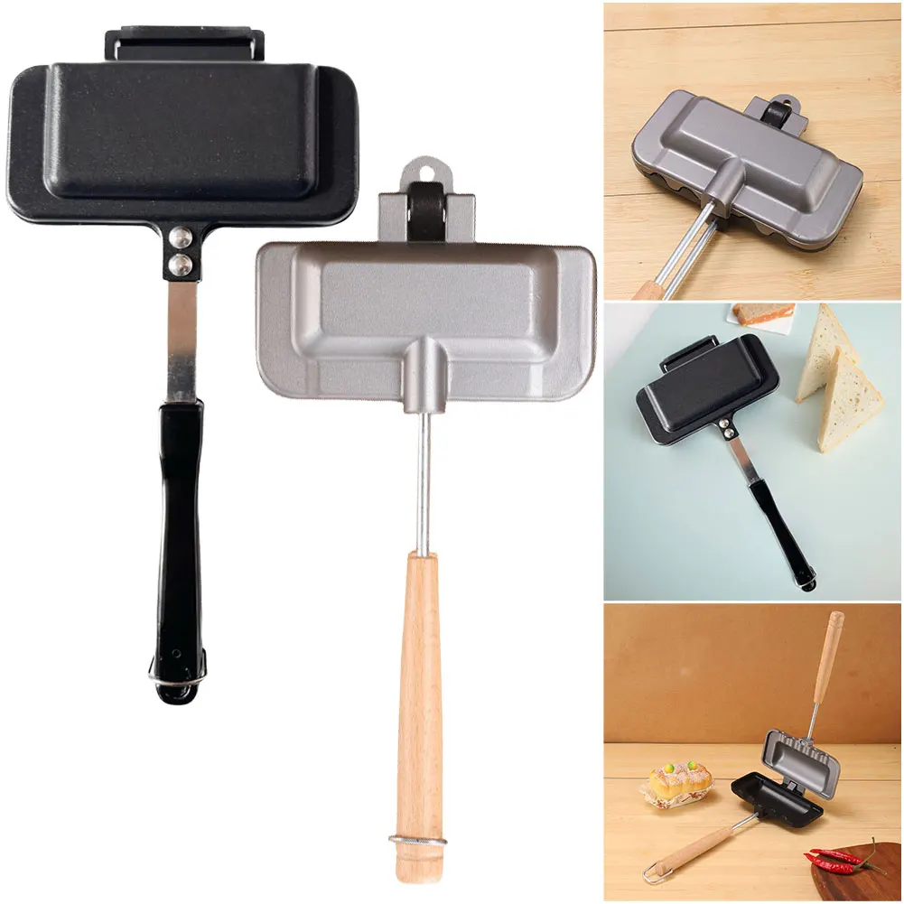 

Double-Sided Sandwich Fry Pan Non-Stick Waffle Pancake Baking Barbecue Oven Kitchen Toast Omelets Baking Tray Grill Frying Pan
