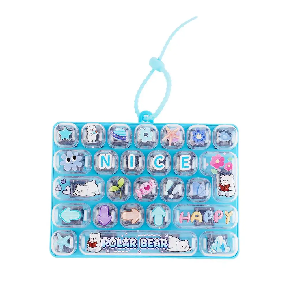 Tastatur-Schlüsselanhänger, Cartoon-Knopf-Clicker, Stressabbau-Fidget, Schulranzen-Anhänger, Charm-Anhänger, Schlüsselzubehör, Geschenk ﻿ – Detail 1
