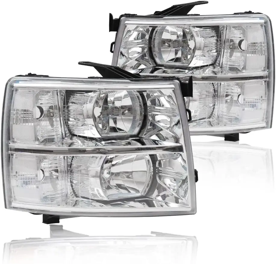 

Фары, совместимые с Chevy Silverado 1500 2500 3500 и моделями HD 2007 2008 2009 2010 2011 2012 2013, прозрачные линзы Chrome Housi