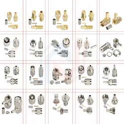 1Pcs/lot Pure copper 50-3 feeder connector crimp RG58 plug SMA/BNC/TNC/UHF/M/F/N RF connector