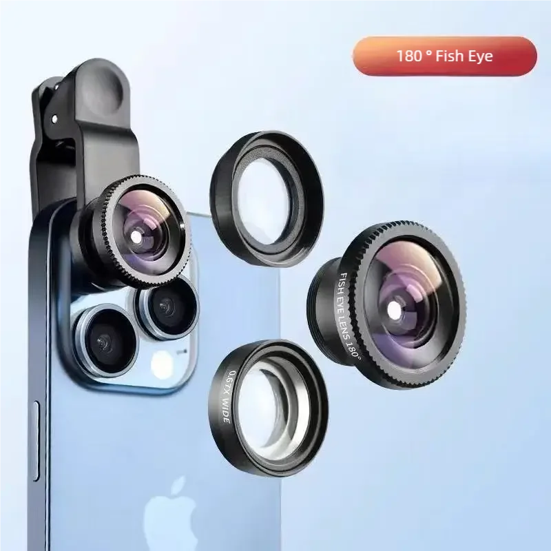 Universal Mobile Phone Wide-angle Lens Rear Fisheye Lens Front High-definition Photo Filter Mobile Phone External High-tech