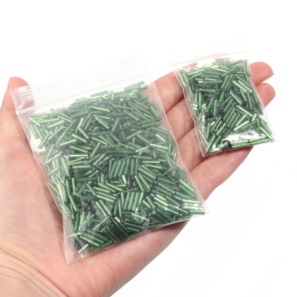 10/50g 9mm Charm Czech Glass Beads Cylindrical Tube Bugle Spacer Beads For Clothing Home Decoration Making DIY Crafts Supplies