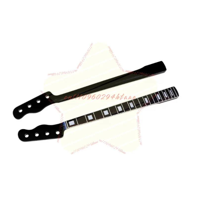 TL 4 String 20 Fret Bass Guitar Neck Gloss Black Canadian Maple 64mm Nut Width DIY Electric Bass Replacement