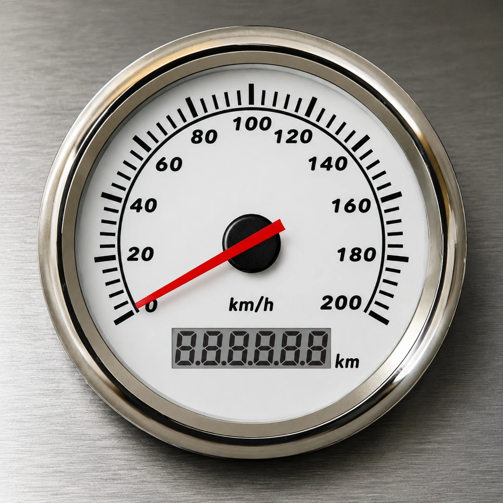 Pulse-Input Speedometer Waterproof Analog Speedometer with Digital Odometer Window Gauge Water-Resistant Rugged
