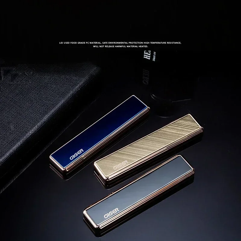 Fashion Creative USB Lighter Flameless Smoking Windproof Smooth Mirror Lighters Zinc Alloy USB Rechargeable Portable Nice Gift