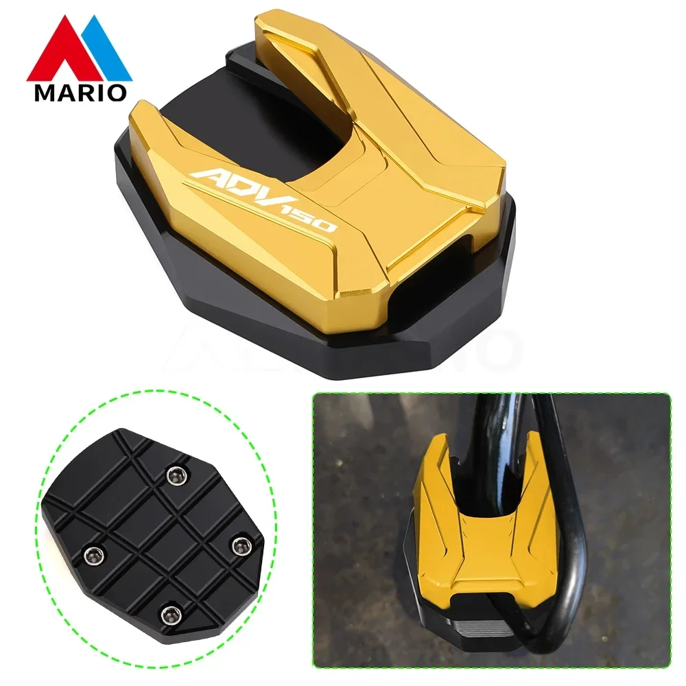 

For Honda ADV150 2019 2020 2021 2022 2023 Motorcycle Aluminum Kickstand Foot Side Stand Extension Pad Support Plate Accessories