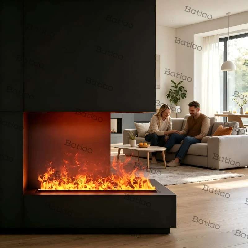 

Electric Fireplace with 7 Color Flame Options, Realistic 3D Simulation and Humidifier for Yoga Studio, Adjustable Mist Output