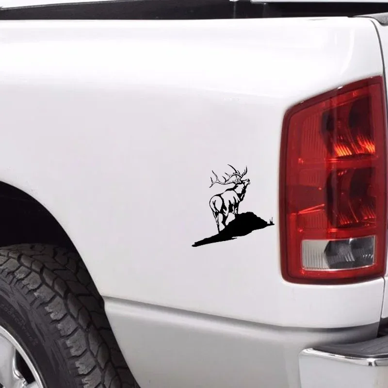 Car Stickers Interesting Deer Stand for Mountains Vinyl Decals Car Motorcycle Bumper Body Rear Window Decorative Decals,18*15CM