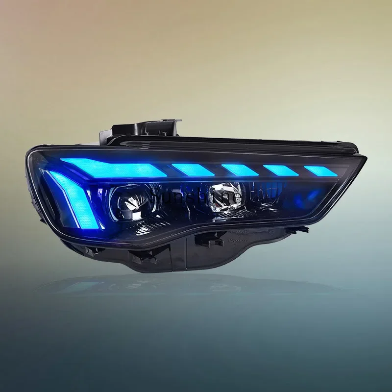 

Dedicated to A3 headlight assembly 13-16 modified LED lens daytime streamer steering