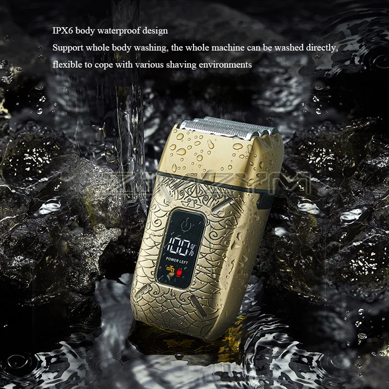 Drievoudige mesjes Elektrisch scheerapparaat Professionele metalen tondeuse Tondeuse Elektrisch scheerapparaat Set USB oplaadbaar digitaal scheerapparaat