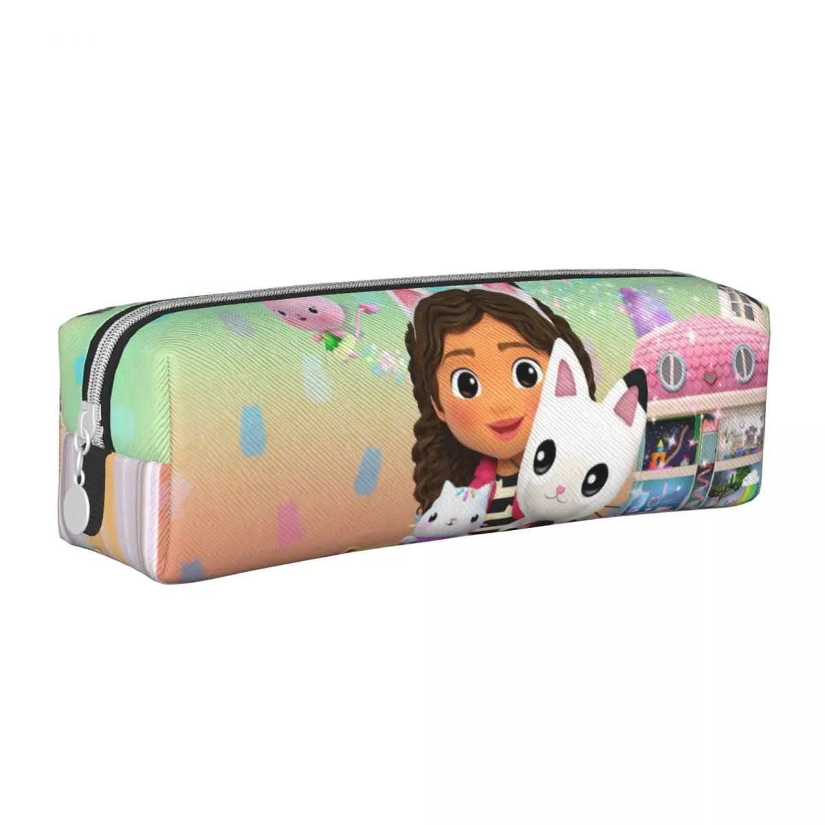 Gabby Dollhouse Pencil Case Cute Cartoon Pencilcases Pen Holder for Girl Boy Big Capacity Bags School Supplies Zipper Stationery