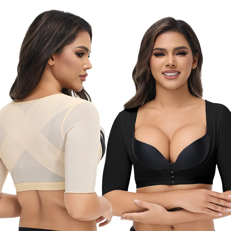 

‌Posture Corrector Upper Arm & Back Shaper Front Closure Compression Garment Top Slimming Support Adults Anti-Hunchback Corset