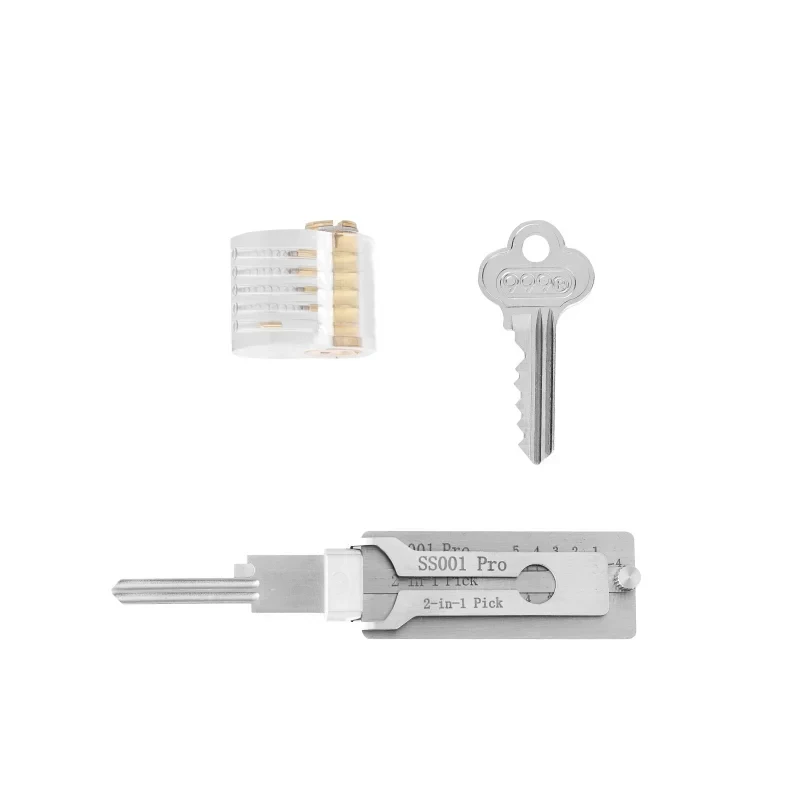 PRO Premium 2 in 1 SS001 SS002 PRO Lock Pick and Reader with Transparent Practice Lock, Professional Locksmith Tool image 3