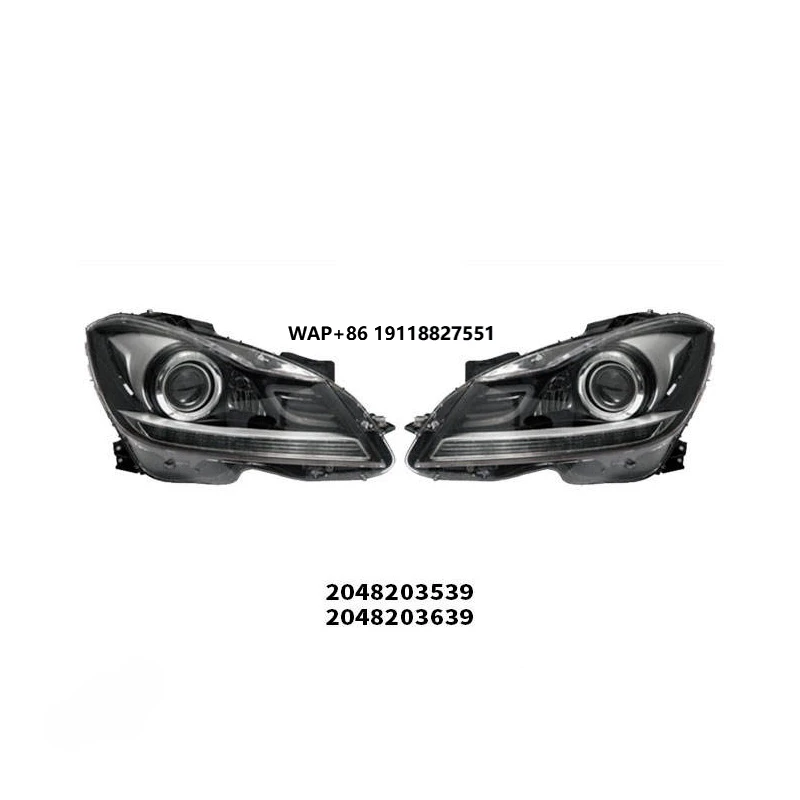 Adaptive Steering Bi-Projector Lens LHD Model LED Headlight for 2011-2013  C-Class W204 OEM 2048203539 2048203639