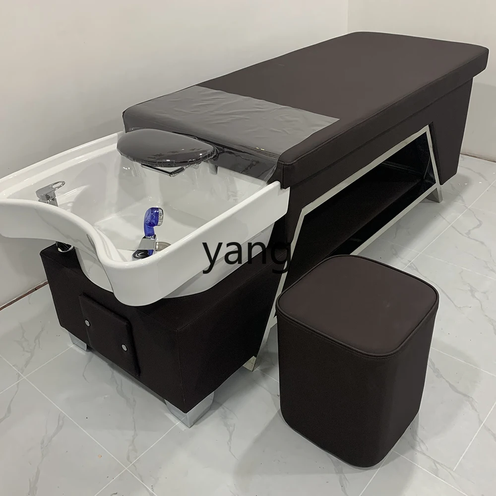 yjq shampoo bed barber shop special hair salon special simple flat flush bed