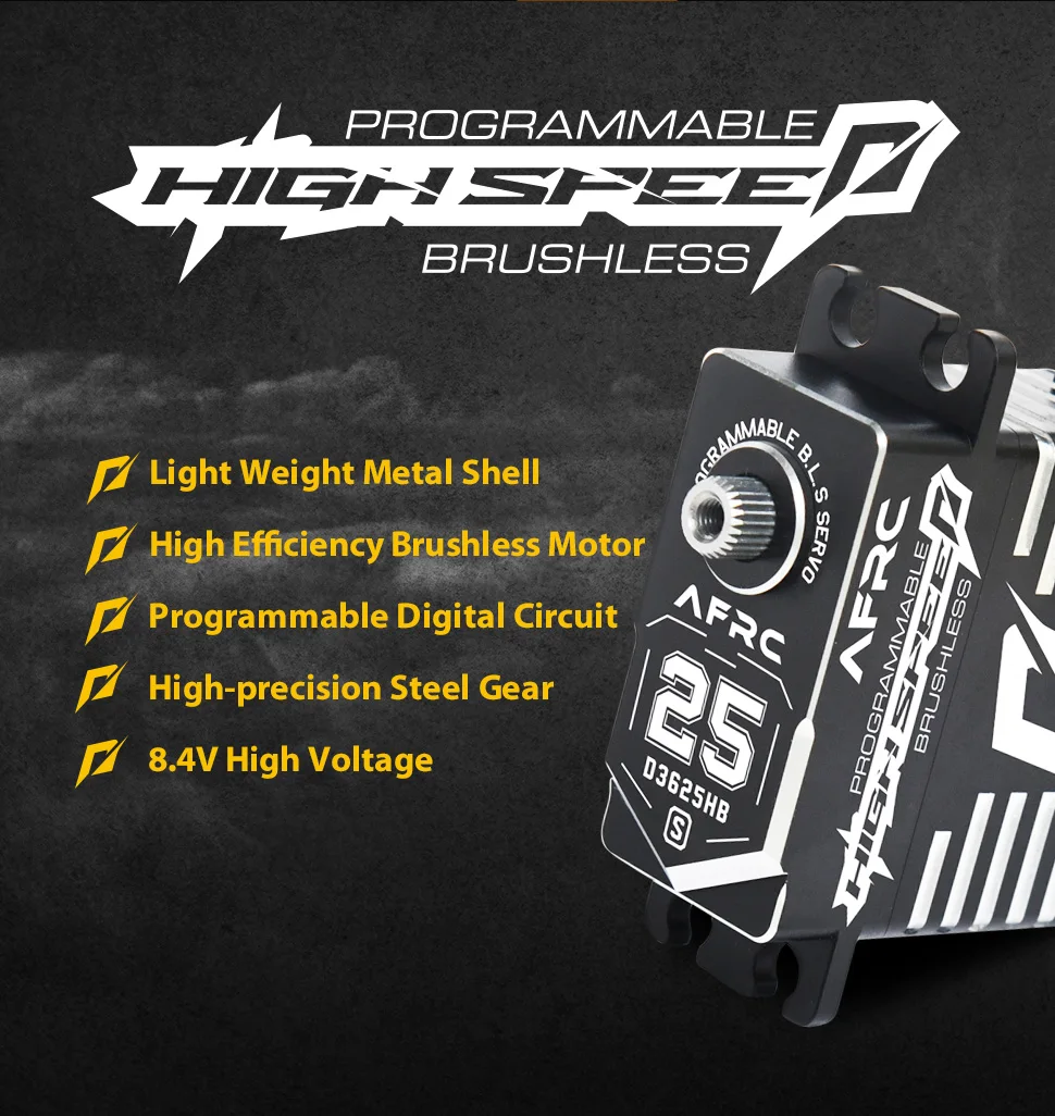 2 Stück Hochdrehmoment AFRC Programmierbares Smart Brushless Servo Kit für 1/5 1/8 Maßstab RC Autos On/Off Road 42KG 25KG 48KG – Detail 10