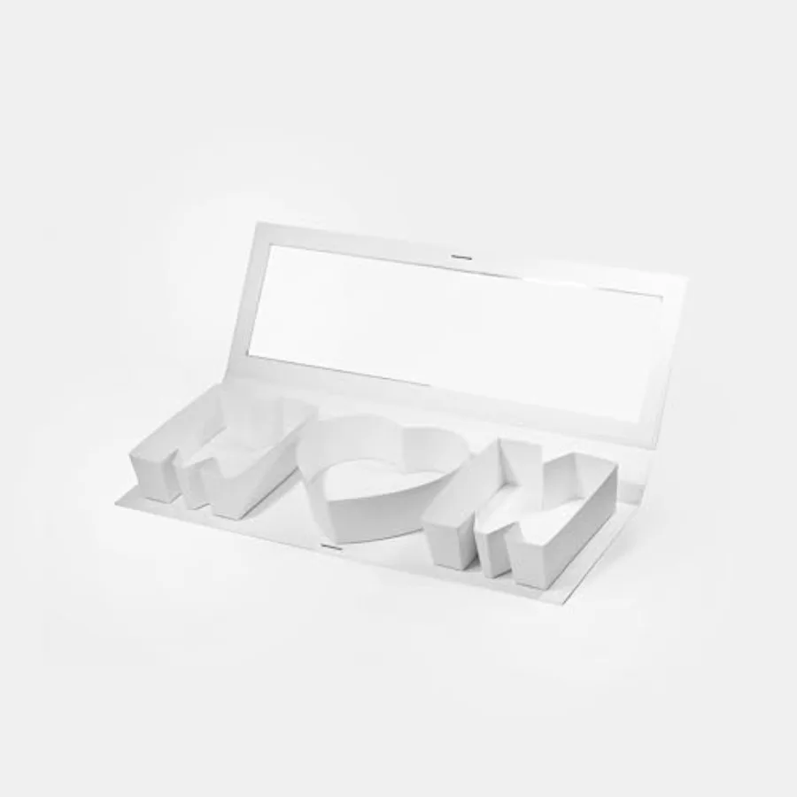 

6 Pack 17.3"x 6"x 2"/Red/ Creative Mother's Day Gift Packaging Idea Fillable MOM Letter Shaped Gift Boxes