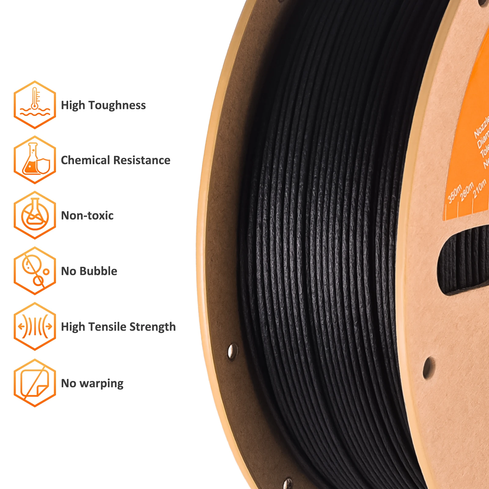 ERYONE Filament z włókna węglowego PA6 PA12 Nylon, Filament do drukarek 3D PA12-CF PA6-CF, 1.75mm +/- 0.03mm, Pasuje do większości drukarek FDM — zdjęcie produktu 3