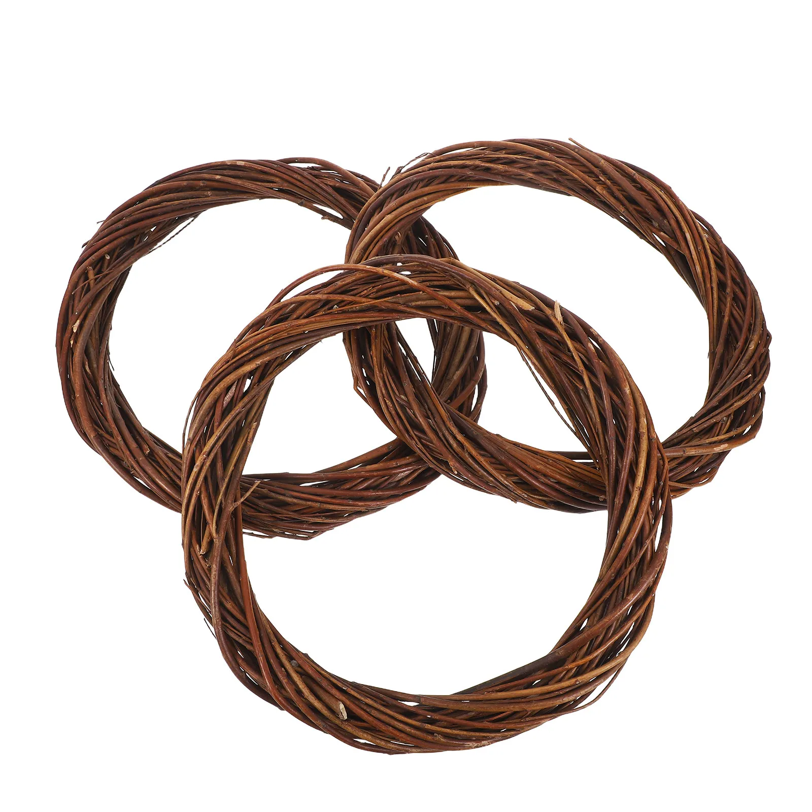 

Набор из 3-х венков ручной работы из виноградной лозы, 30 см, натуральные кольца из ротанговых веток для поделок, декораций на Рождество, свадьбу и праздники