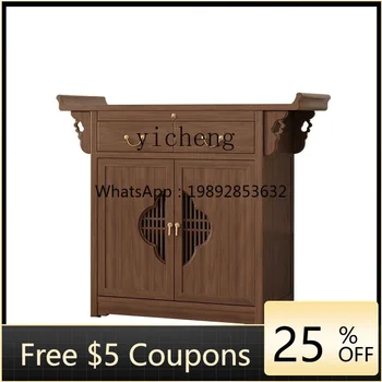 B1 Solid Wood Altar Incense Burner Table Household New Chinese Buddha Table Black Walnut Buddha Shrine