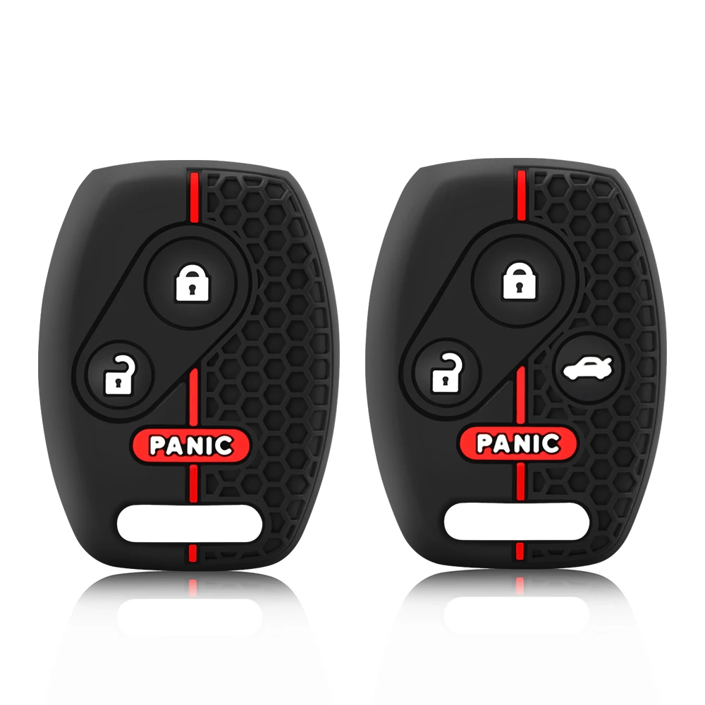 Silicone Car Remote Chain Key Case For Honda Accord Civic CRV Jazz Fit Pilot SRV FRV Civic 8th Generation Caps Key Cover