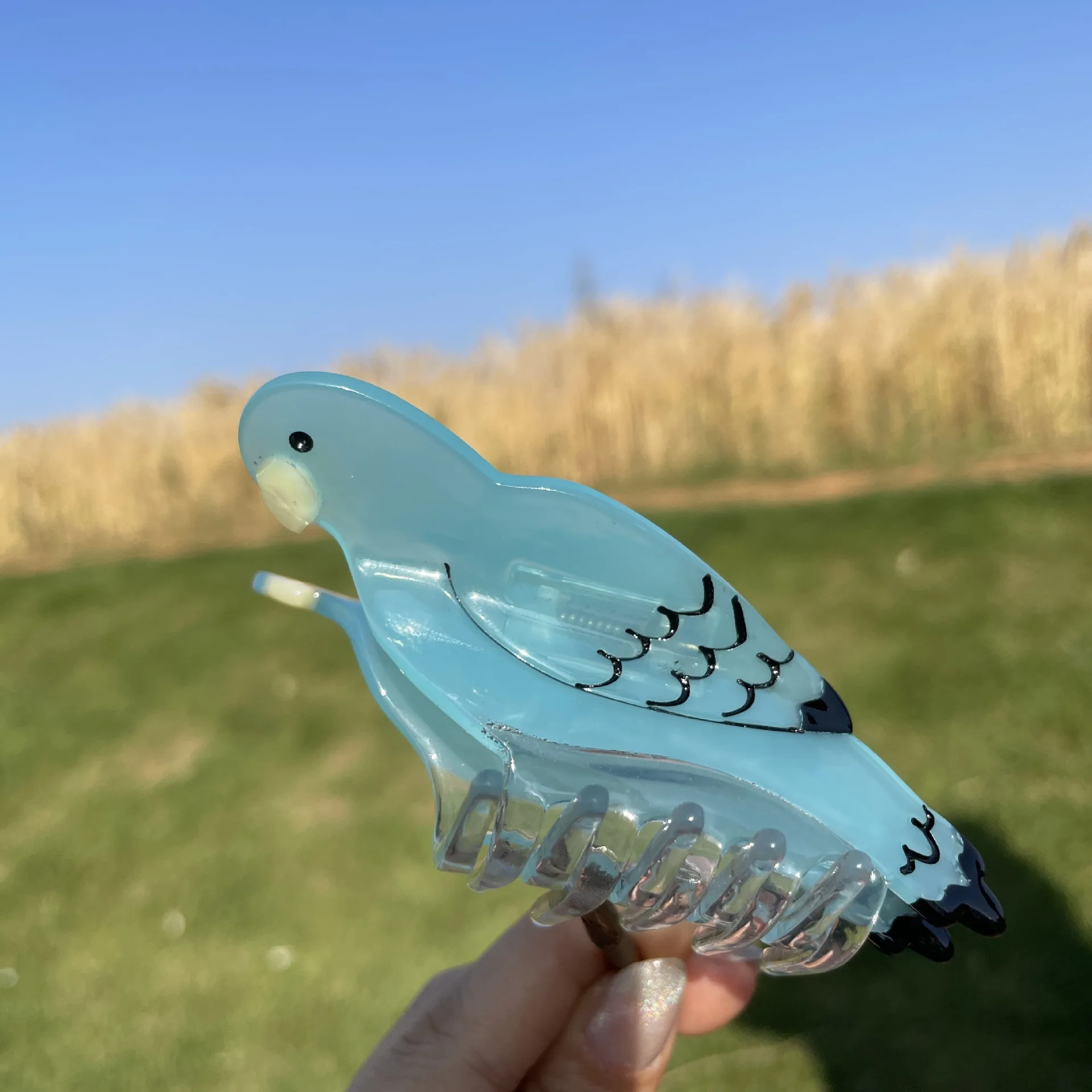 Frauen Neue Modische Design Vogel Serie Haar Zubehör Mädchen Mockingbird Fangen Clip Cartoon Niedlichen Tier Shark Clip