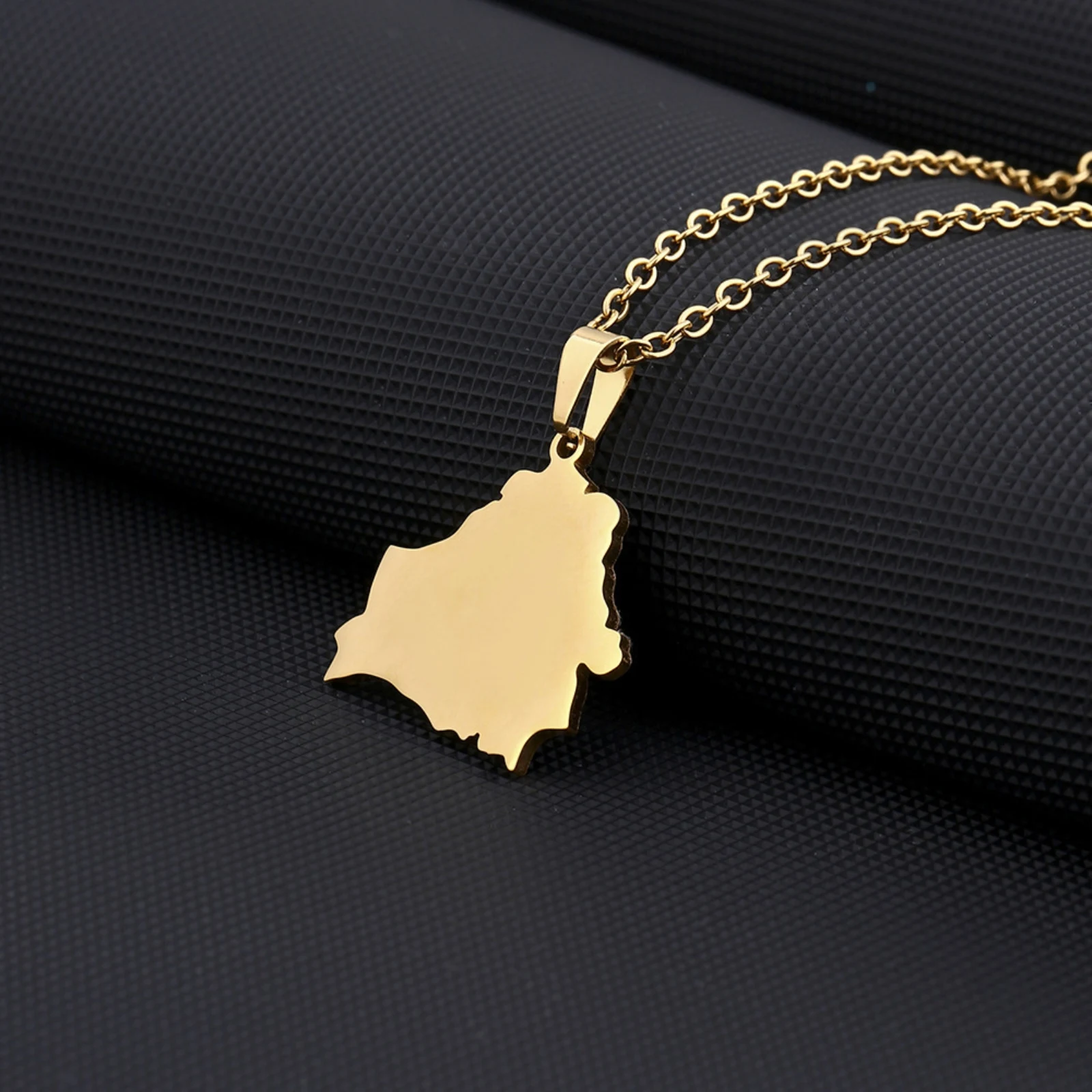 Edelstahl-Halskette mit Belarus-Karte, belarussischer Kartenanhänger, patriotischer Schmuck, Geschenk für Frauen und Männer – Detail 4