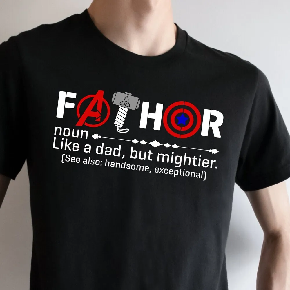 Fathor T Shirt Father Noun Superhero Dad Father'S Day Cool New