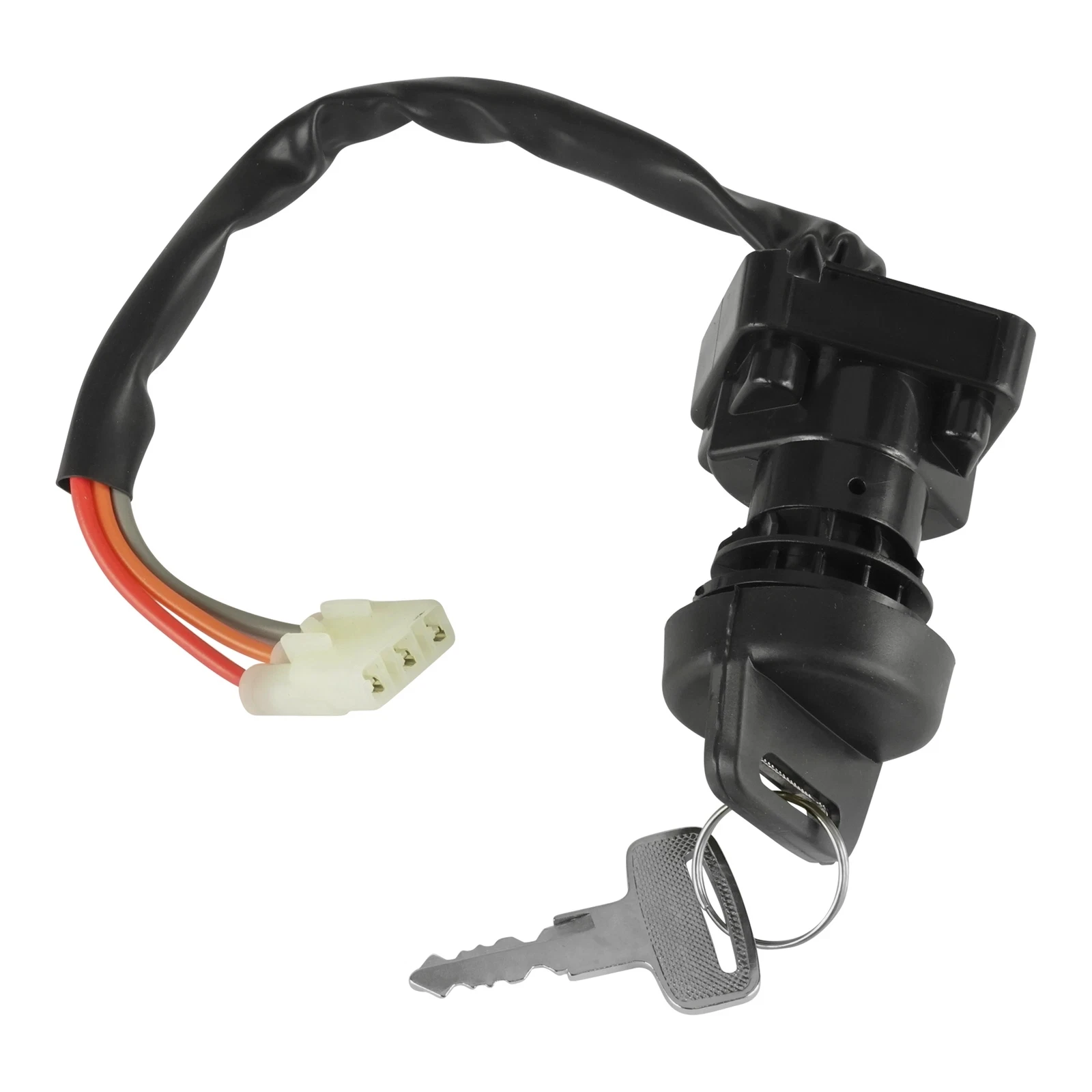 Ignition Key Switch for Arctic Cat 500 4X4 FIS MRP TRV TBX LE 2000-07 Automatic 3 Shift, Off-On-On, 3 Wires, 3 Pin Connector