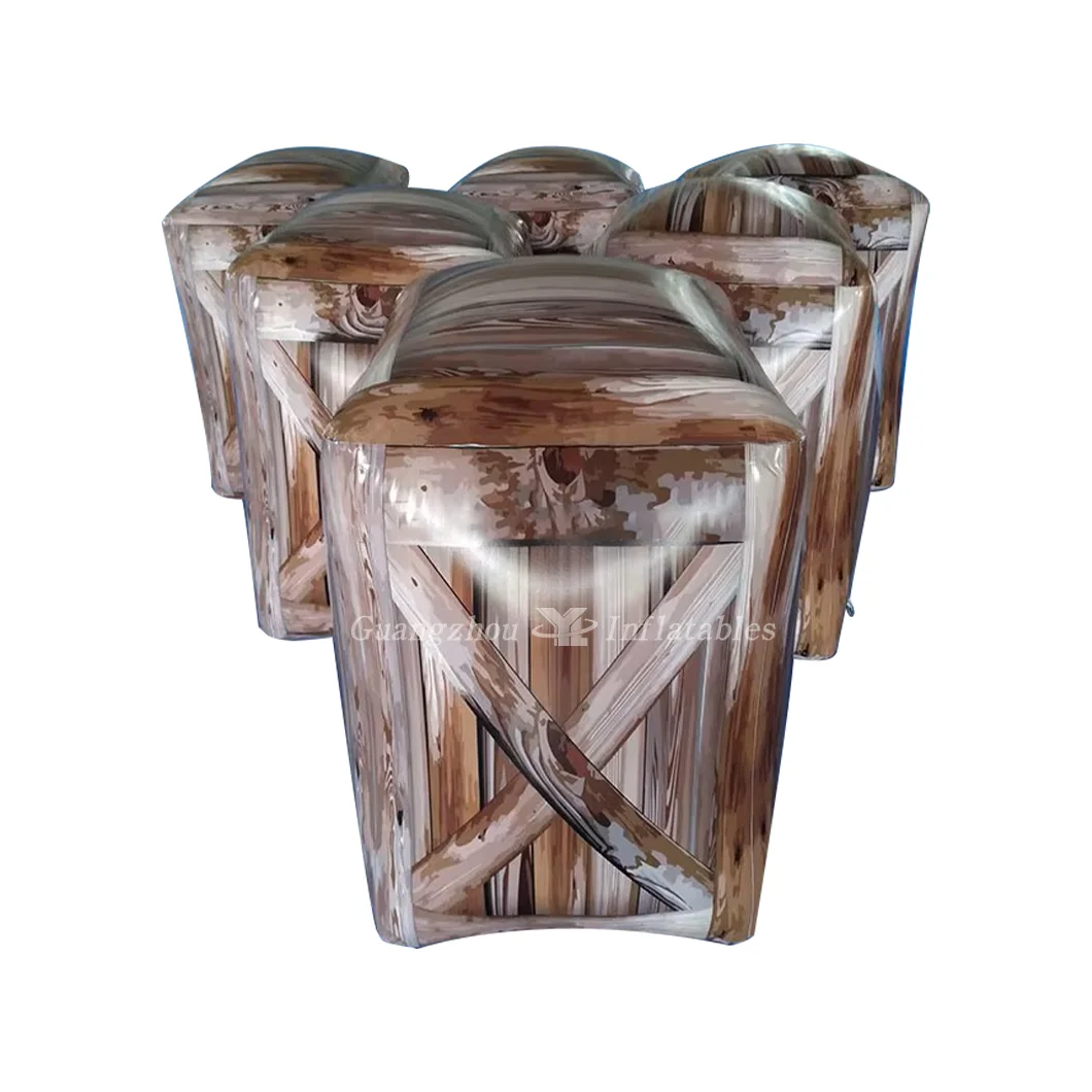 Box Shaped Inflatable Paintball Equipment, Inflatable Paintball Bunker Set