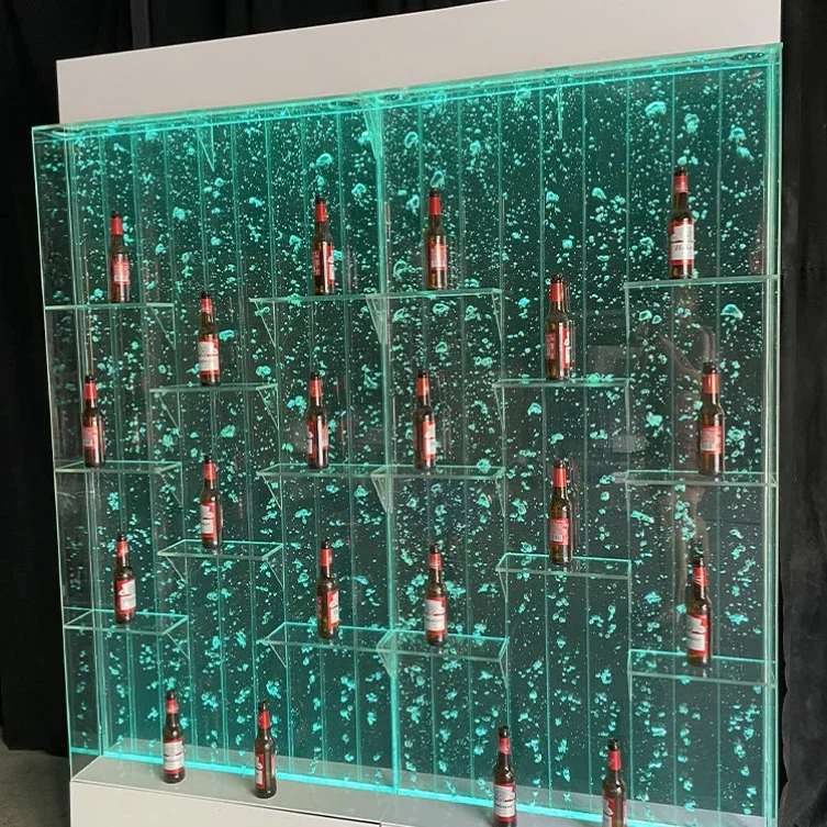 

hot sales LED Vortex Bubble Fountain Tornado Fengshui Smart Lighting Rain Waterfall Cabinet Wall Tiles Wine Cabinet Lamp