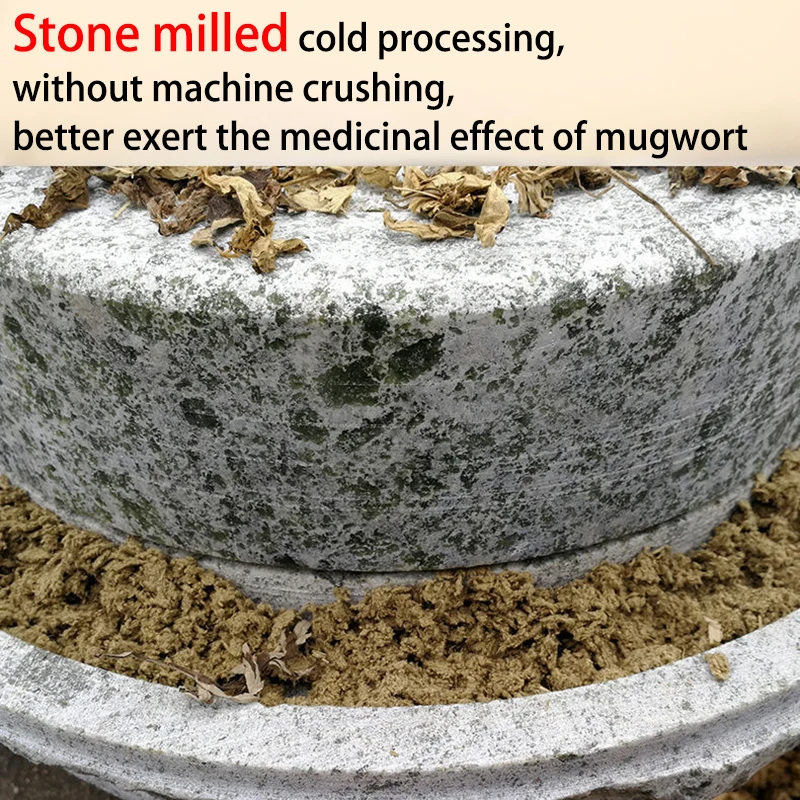 Stone Mill Production Moxibustion Products Pure Wild Mugwort Moxa Care Therapy Warm Body Acupoint Meridian Heating Therapy