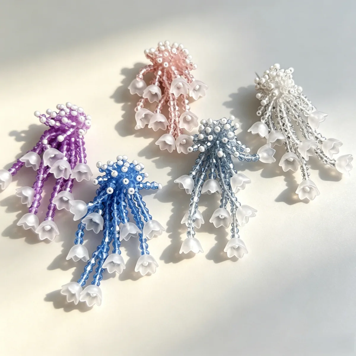 2PCS Tassels, bells, clothing accessories, Hanfu hair ornaments, hats, beaded embroidery, clothing patches