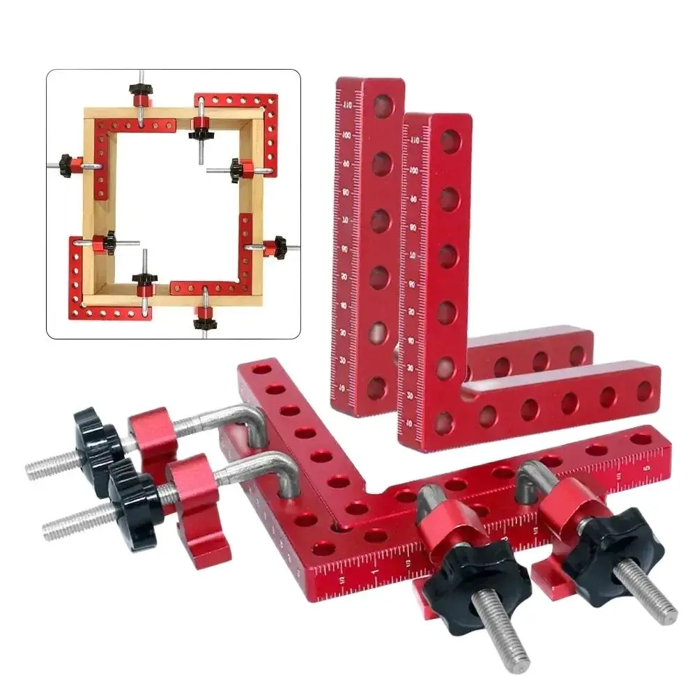 120/140/160mm Right Angle Fixing Clip 90° L-shaped Auxiliary Fixture Positioning Panel Fixing Clip Woodworking Clamping Tool