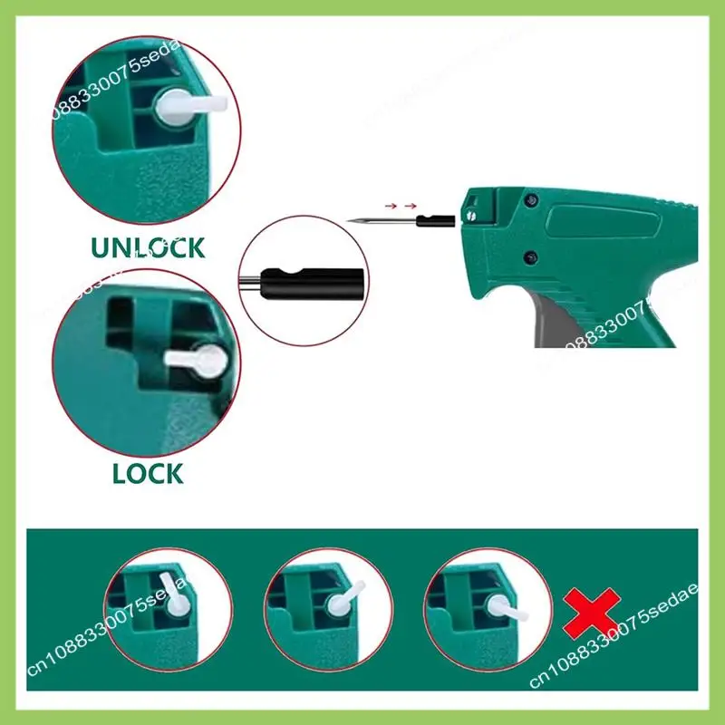 Y19A Tagginggun untuk Pakaian dengan Casing Keras, 500 Hitam & 500 Putih 2In Pengencang Duri, 6 Jarum, Tagging Gun untuk Ritel Standar