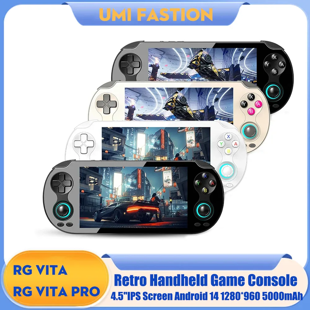 RG VITA / RG VITA Pro Handheld Game Console IPS Touchscreen 5000mAh Video Gaming Player Supports AI Streaming RixelHK