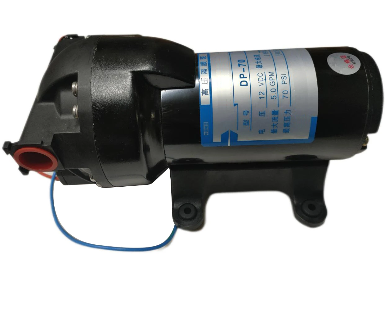 SOVOFLO DP-70 Electric Diaphragm Pump 12V 24V DC High Flow Water Pump 5.0GPM 19LPM High Pressure 70PSI for Water System