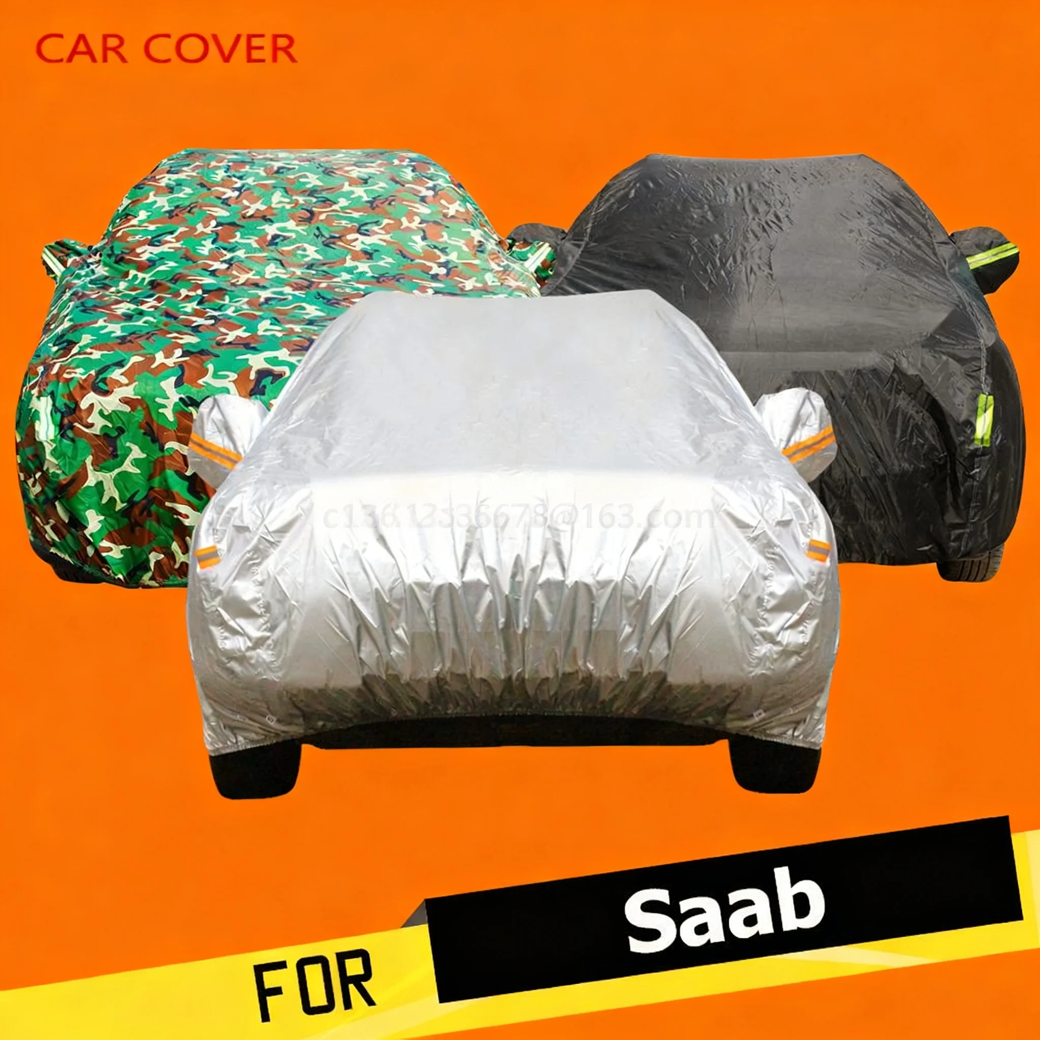 

For Saab 900 9000 9-2X 9-3 9-3X 9-5 9-7X Auto Car Cover Outdoor Anti UV Sun Rain Snow Resistant Cover Dust Proof