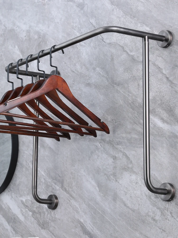 

Multi-Functional Hotel 304 Stainl Steel Clothes Hanger Towel Ra Batoom Wall Mounted Bath Towel Holder Space Saving