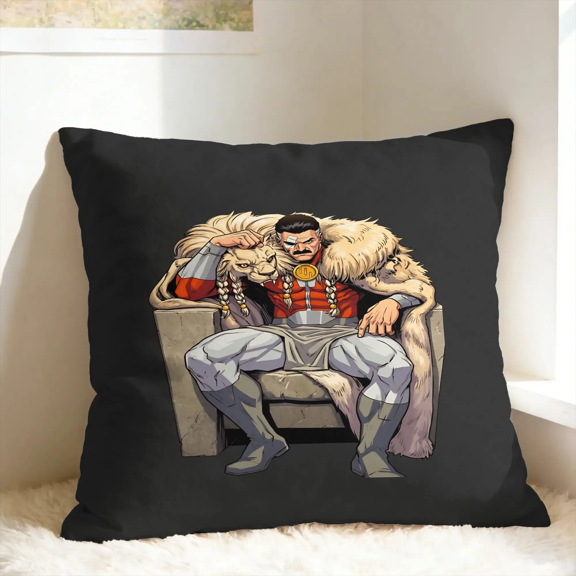 Battle Beast I-Invincible Comic Thragg Pillow Case  Graphic Pillow Cover Funny Pillowcases For Office Car Home Decor