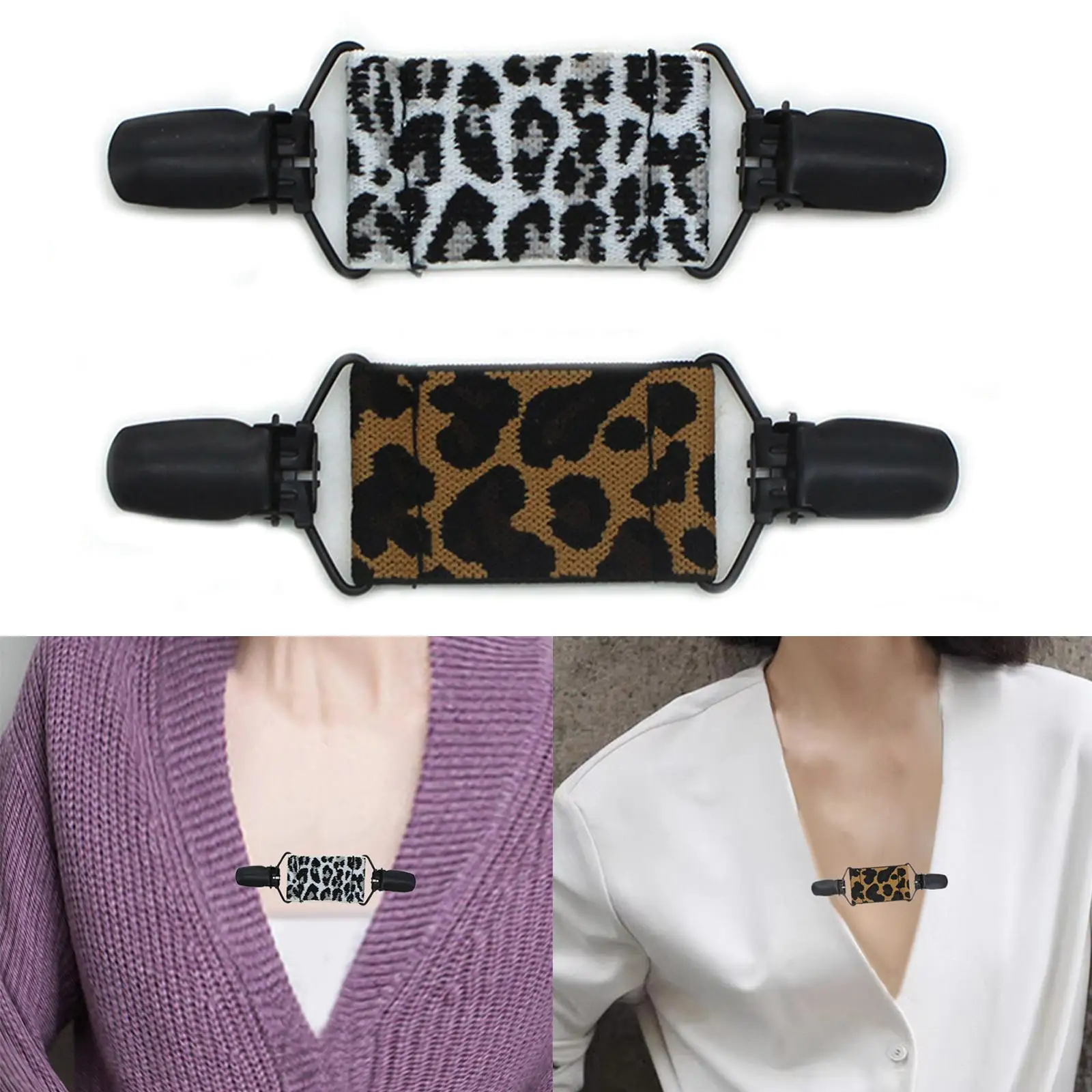 Trendy Sweater Brooch Clip for Cardigan Dresses Shawl Clothes Clasp Hijab Scarf Pin Women Girl Costume Closure