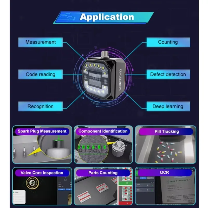 Fast Ethernet 1280x1024 1.3MP 60fps AI Deep Learning Built in Algorithms OCR Camera for Robotic Inspection