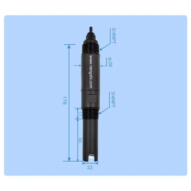 2026unique 4 in one ph probe Double Junction electrode Smart Digital PH/ORP controller with pH sensor