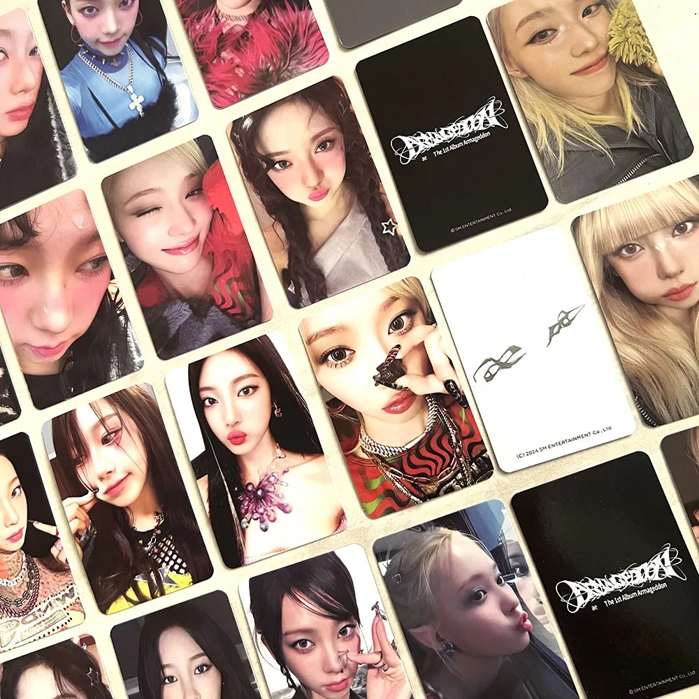 KPOP Armageddon Album Photocards Karina Winter NINGNING Giselle Personal Postcard Two-Sided Paper Card Fans Collection Lomo Card