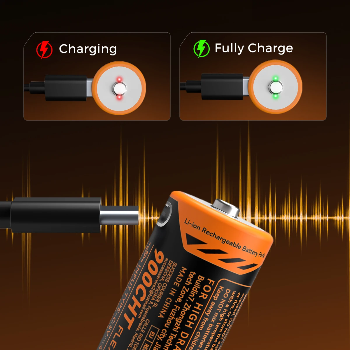 FLEXTAIL ZERO BATTERY - High Performance Rechargeable RCR123A Li-ion Battery Compatible with ZERO Series Products