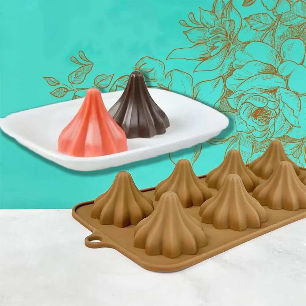 8 Cavity Pagoda Shaped Silicone Chocolate Mold DIY Cake Accessories Molds Kitchen Ice Cubes Biscuit Pastry Manual Baking Mould