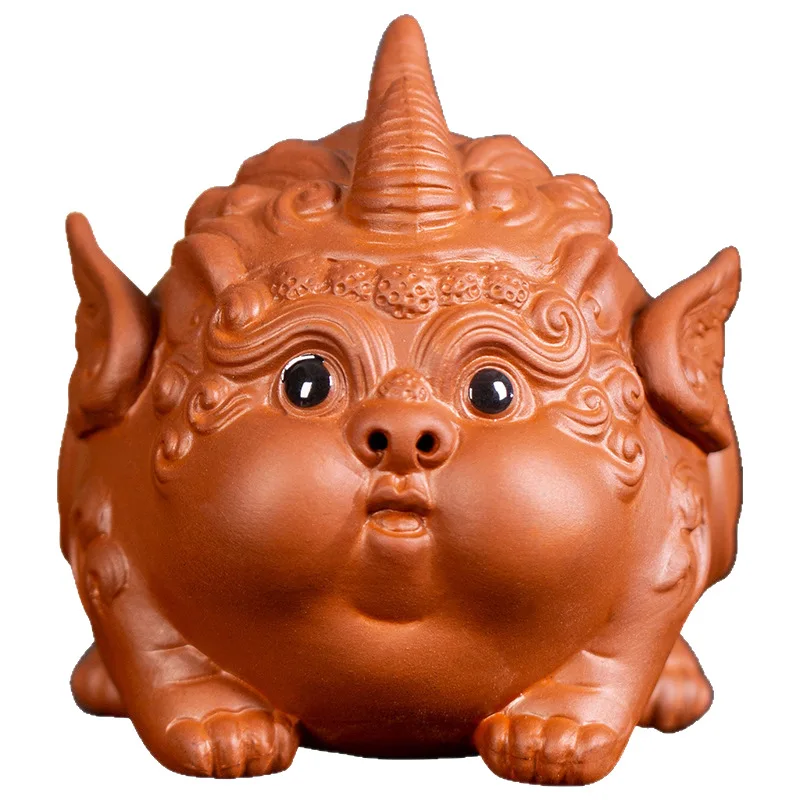 

CX purple sand lucky Pixiu tea pet ornament creative boutique can be raised, tea table decoration