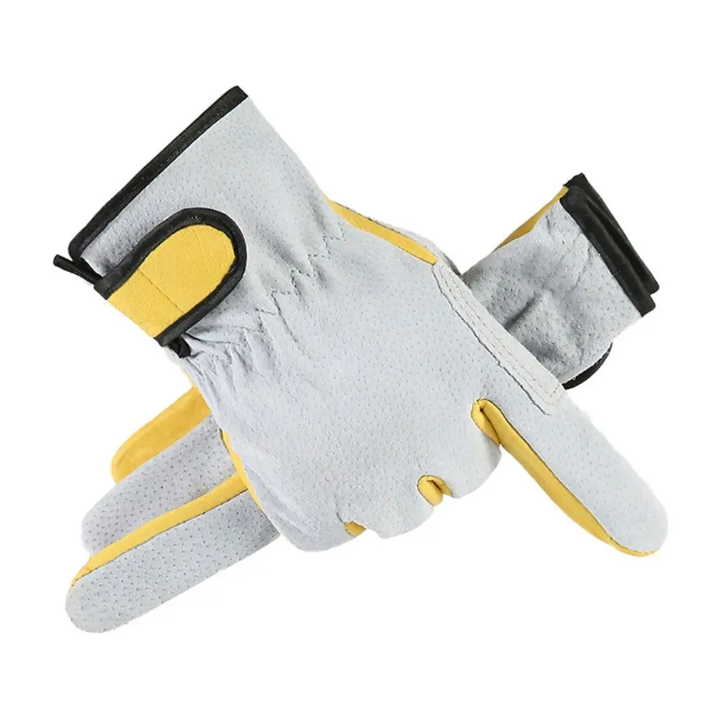 Leather Welding Gloves Flame Retardant Heat-Resistant Work Gloves Oven Fireplace Welder Supplies Anti-cutting Glove Workplace